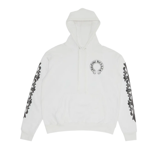 Chrome Hearts Floral Horseshoe Hoodie White