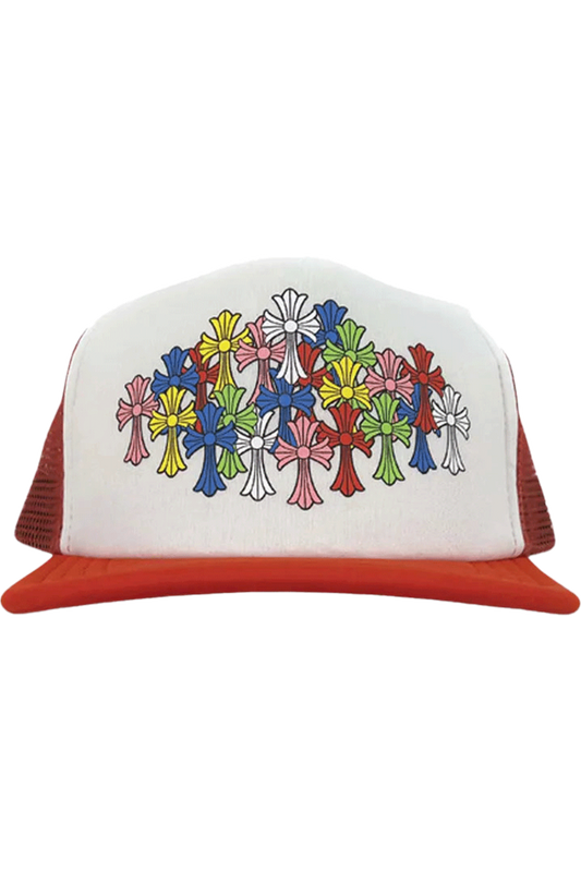 Chrome Hearts Multi Cross Trucker Hat Red - Qualité Los Angeles