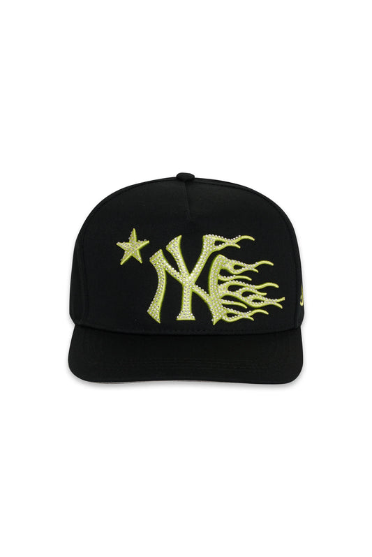 Hellstar NY Snapback Hat Neon/Black
