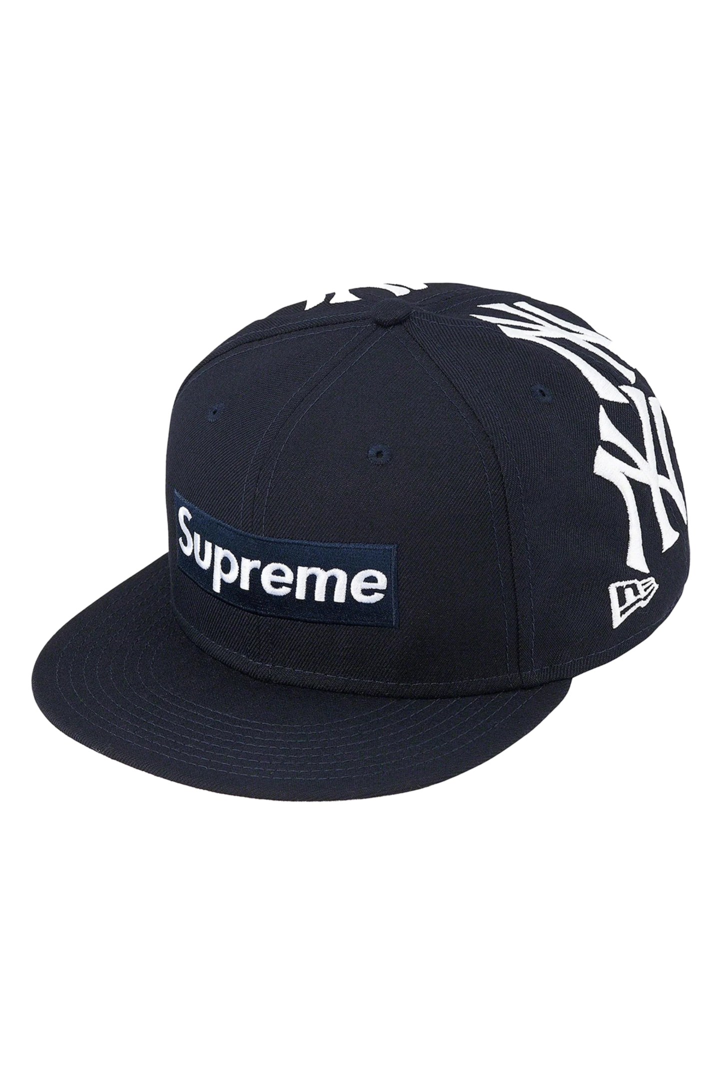 Supreme New York Yankees Box Logo Fitted Hat Navy