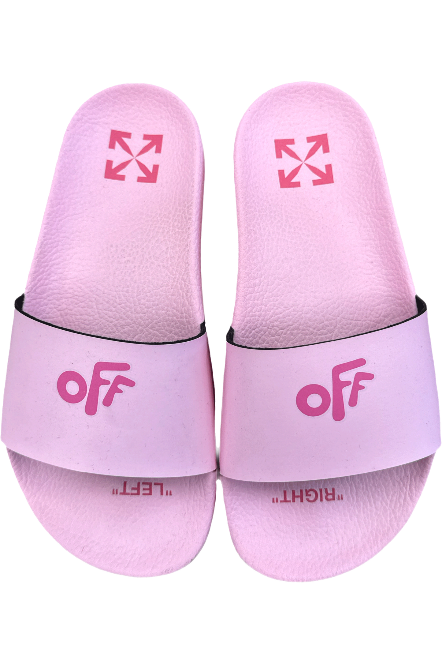 OFF White Pool Slides Pink Fuchsia For Kids
