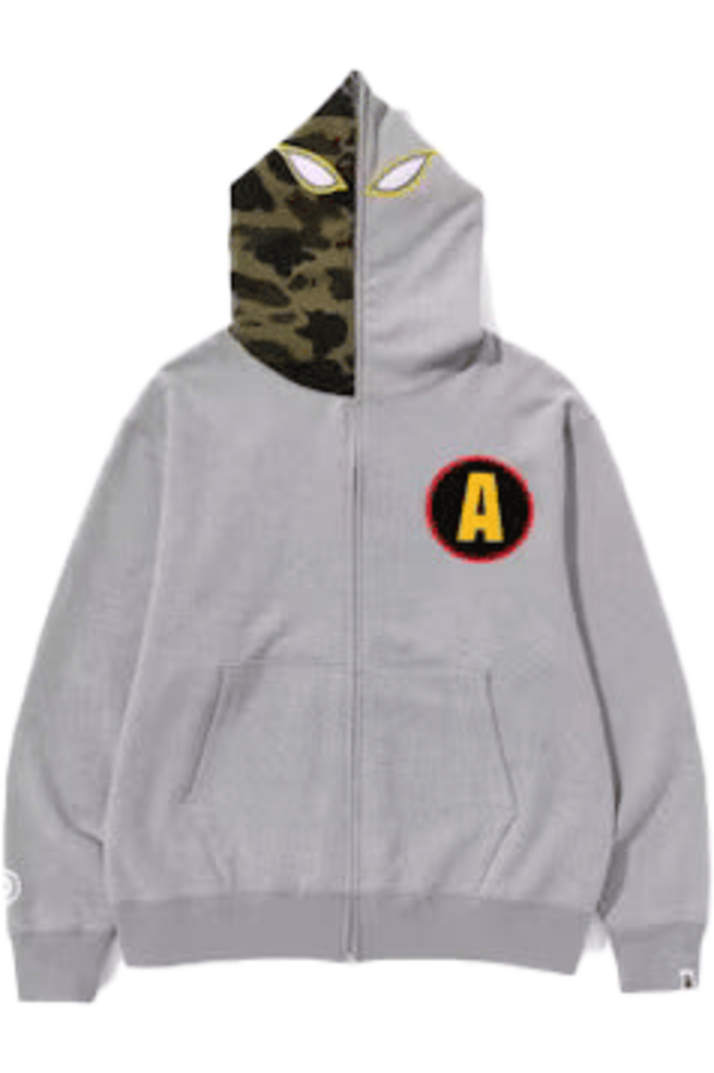 Bape Shadow Full Zip Hoodie Grey - Qualité Los Angeles