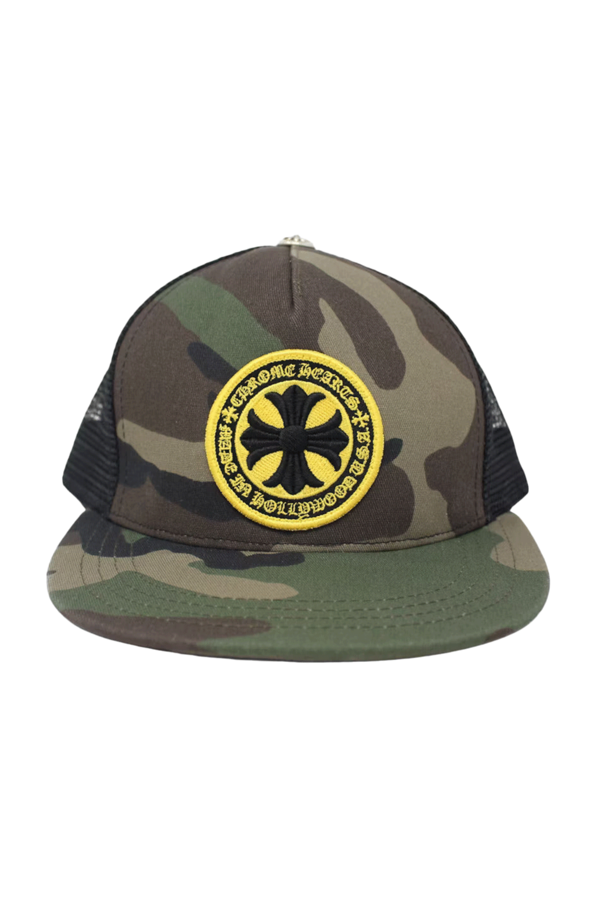 Chrome Hearts Cross Plus Camo Trucker Hat Black - Qualité Los Angeles