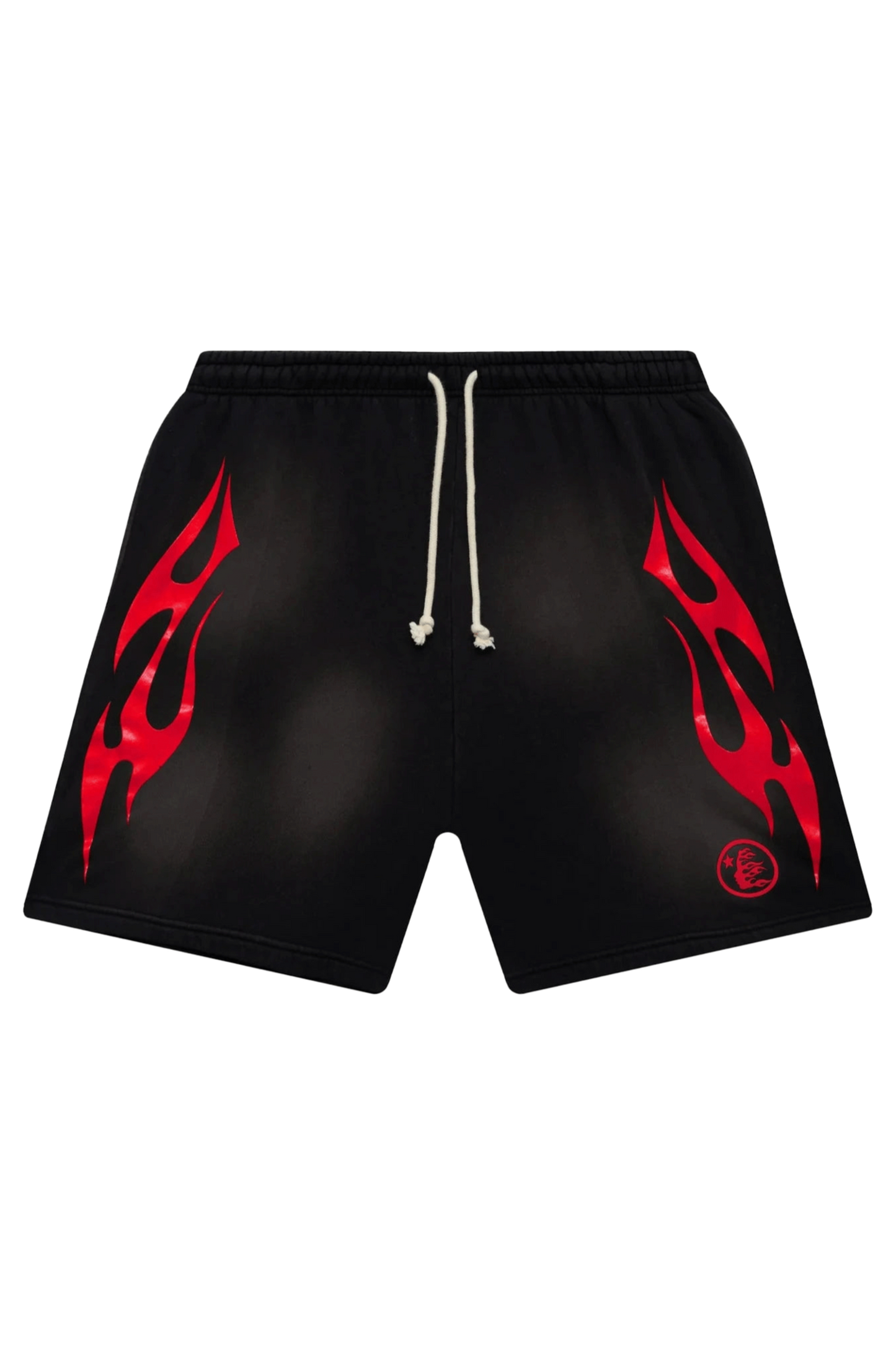Hellstar Flame Shorts Black/Red