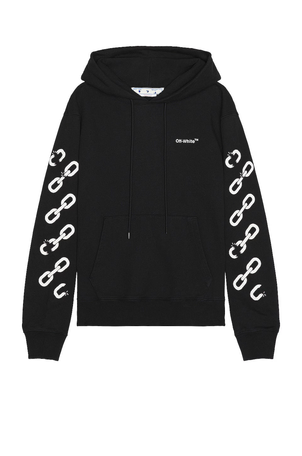 OFF-WHITE Chain Arrow Slim Zip Hoodie Black