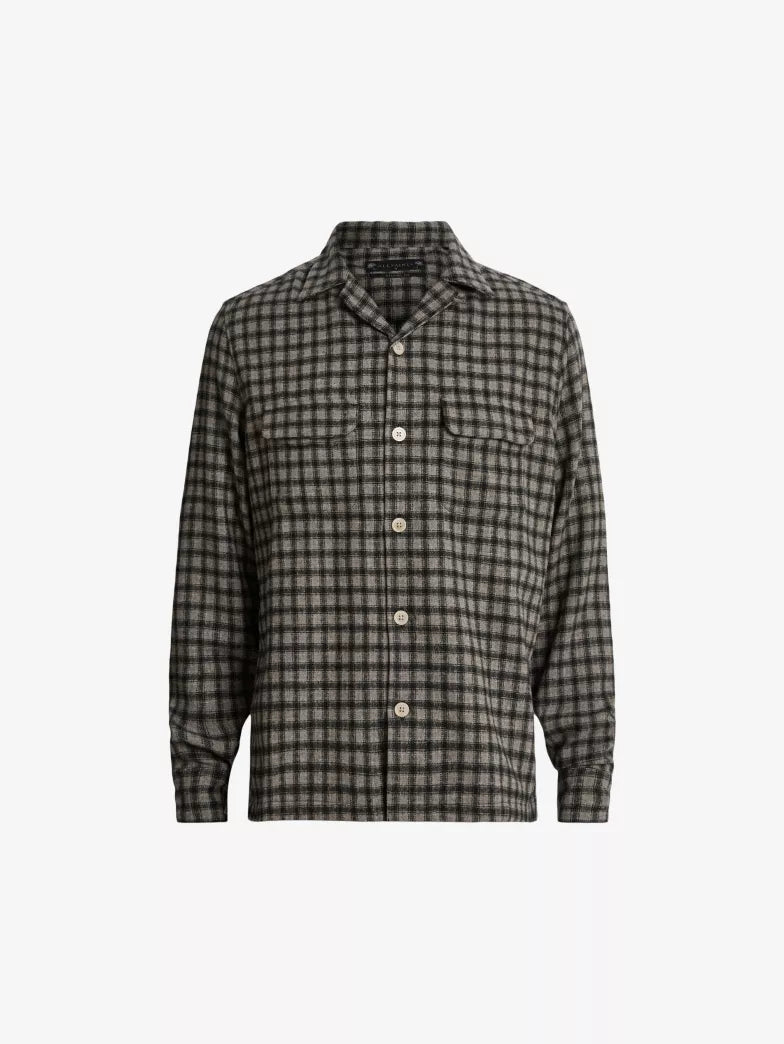AllSaints Alkame Relaxed Fit Check Button-Up Shirt