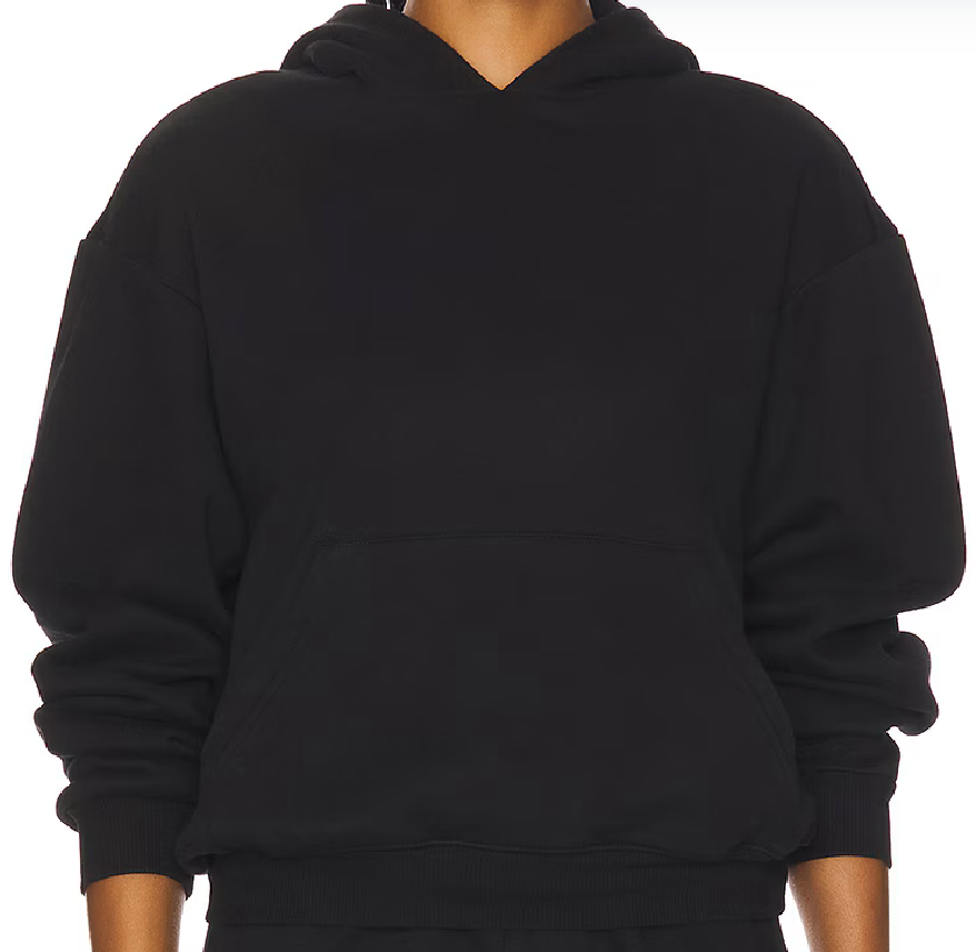SKIMS Cotton Fleece Pullover Black