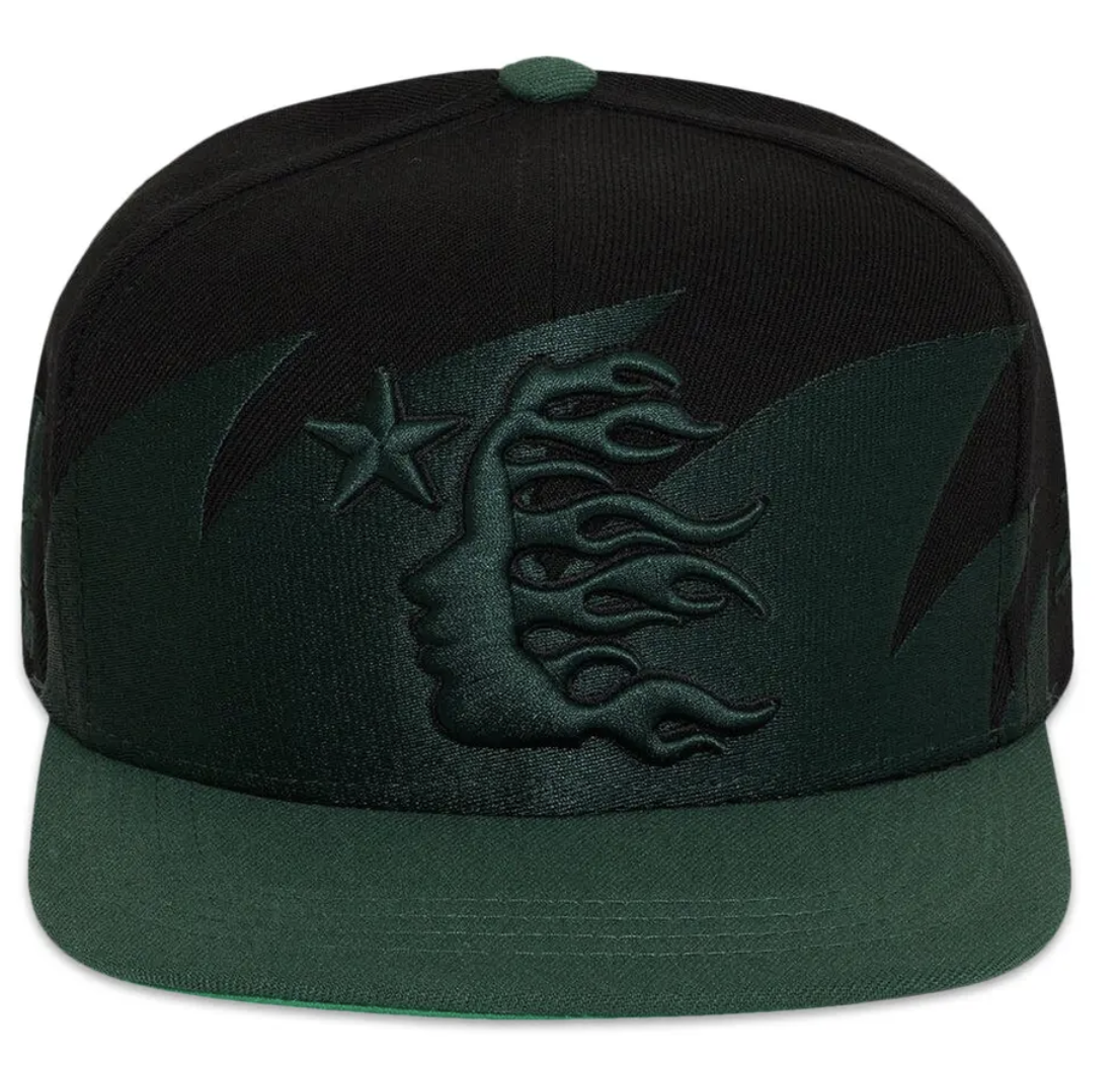 Hellstar Sharkteeth Snapback Hat 'Black/Green'