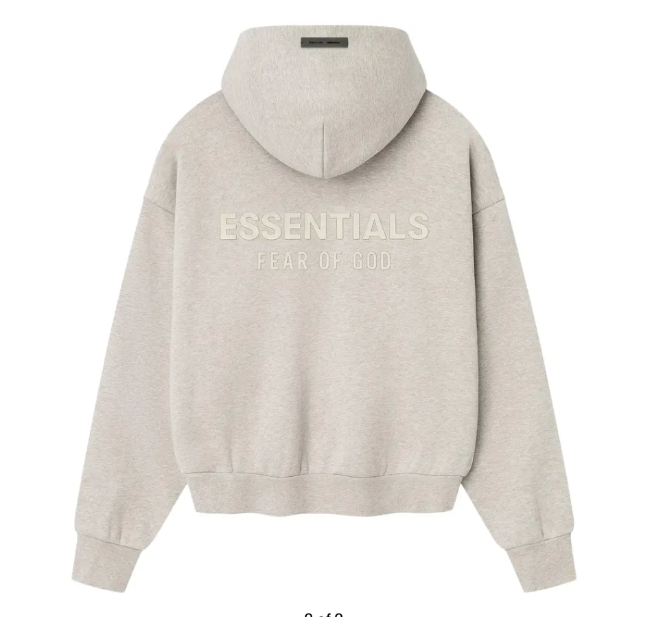 Fear of God Essentials Classic Hoodie 'Heather Stone' - Qualité Los Angeles