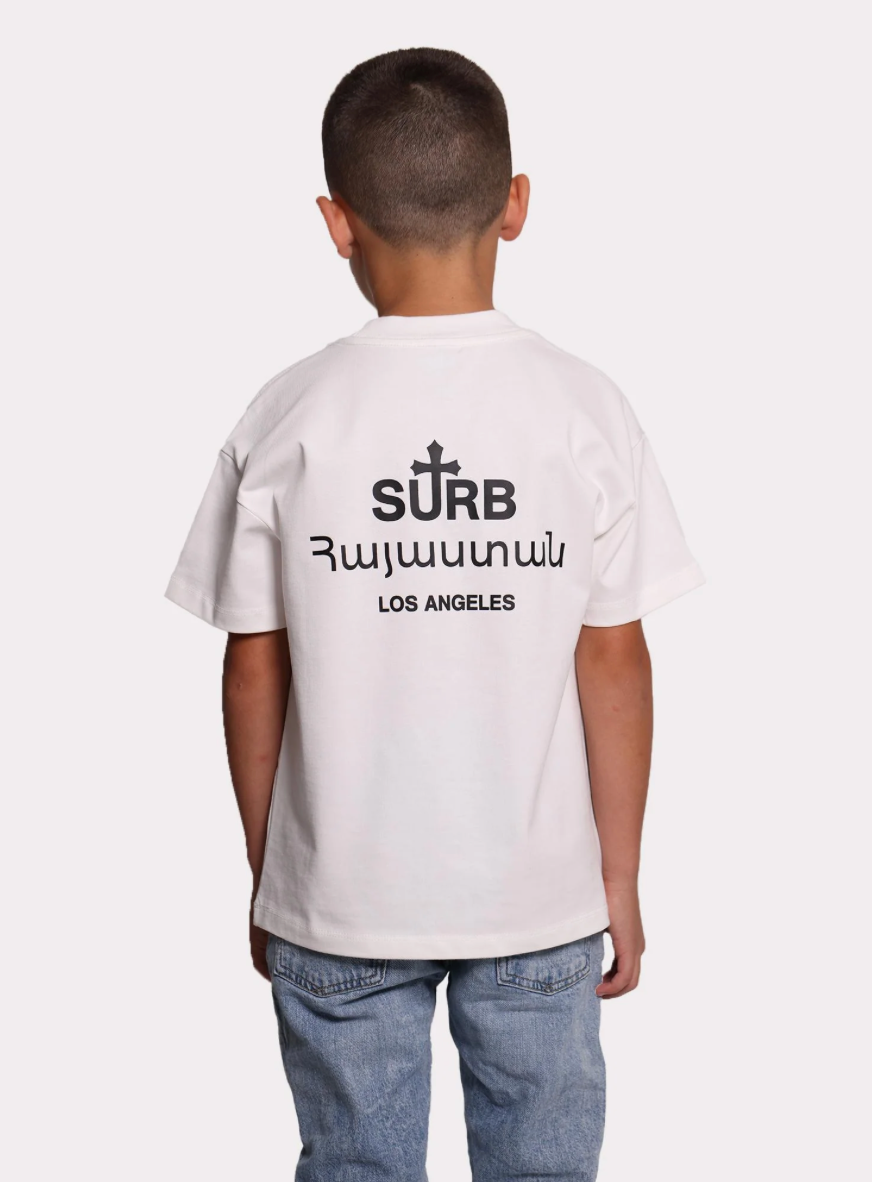 SURB Boys Essentials Tee White - Qualité Los Angeles
