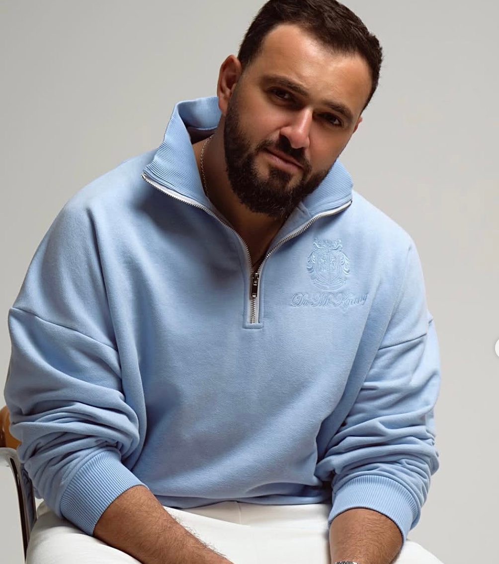 Du Mi Kyanq Vintage Quarter-Zip Baby Blue - Qualité Los Angeles
