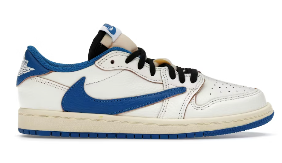 Jordan 1 Retro Low OG SP Fragment x Travis Scott Sail Military Blue (PS) - Qualité Los Angeles