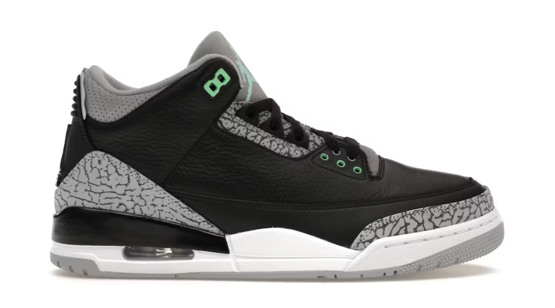 Jordan 3 Retro Green Glow - Qualité Los Angeles