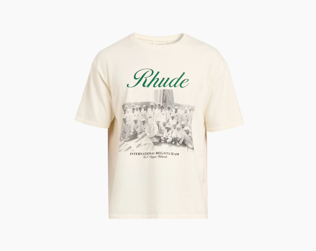 Rhude Virgin Islands Script Cotton T-Shirt - Qualité Los Angeles