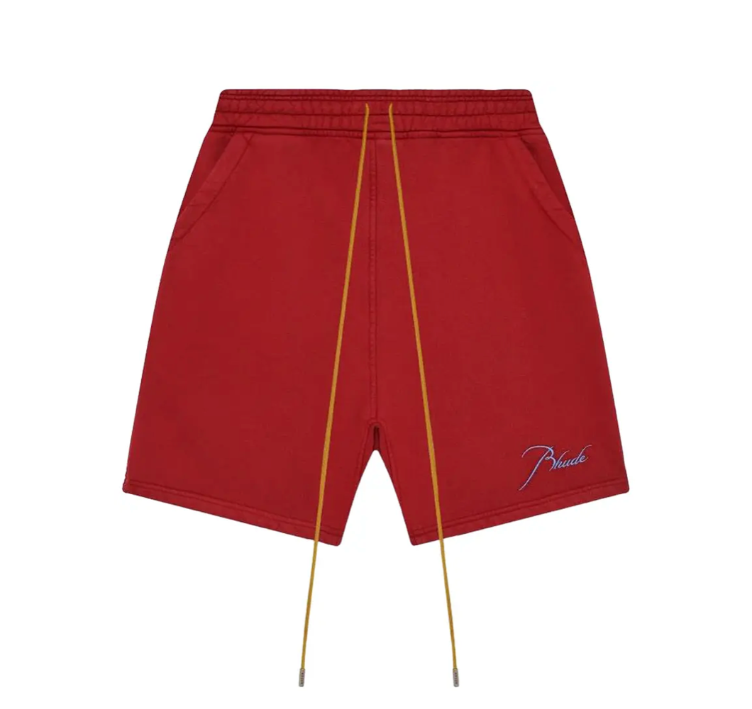 Rhude Classique Sweatshort Riviera 'Red/Sky Blue'