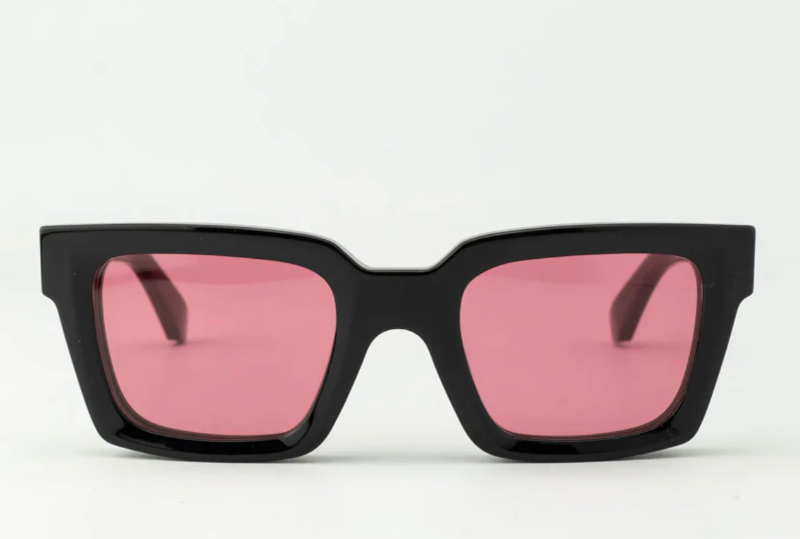 OFF WHITE 14C CLIP-ON BLACK/RED SUNGLASSES
