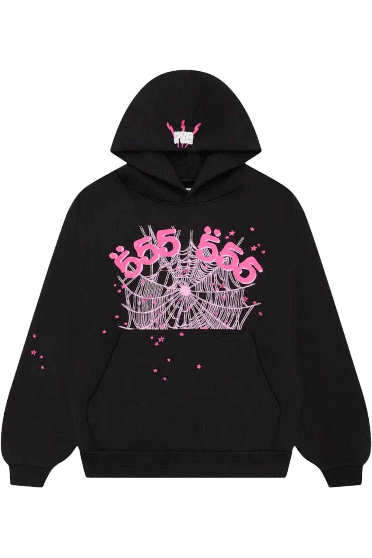 Sp5der Angel Number Hoodie Black