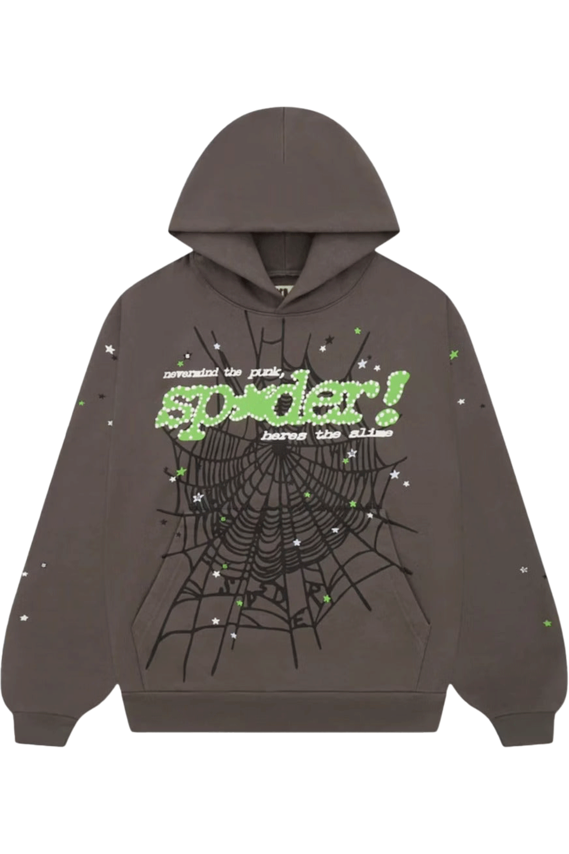 Sp5der Punk V2 Hoodie Slate Grey Sp5der Punk V2 Hoodie Slate Grey