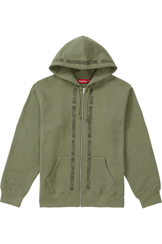 Supreme Topline Zip Up Hoodie Light Olive - Qualité Los Angeles