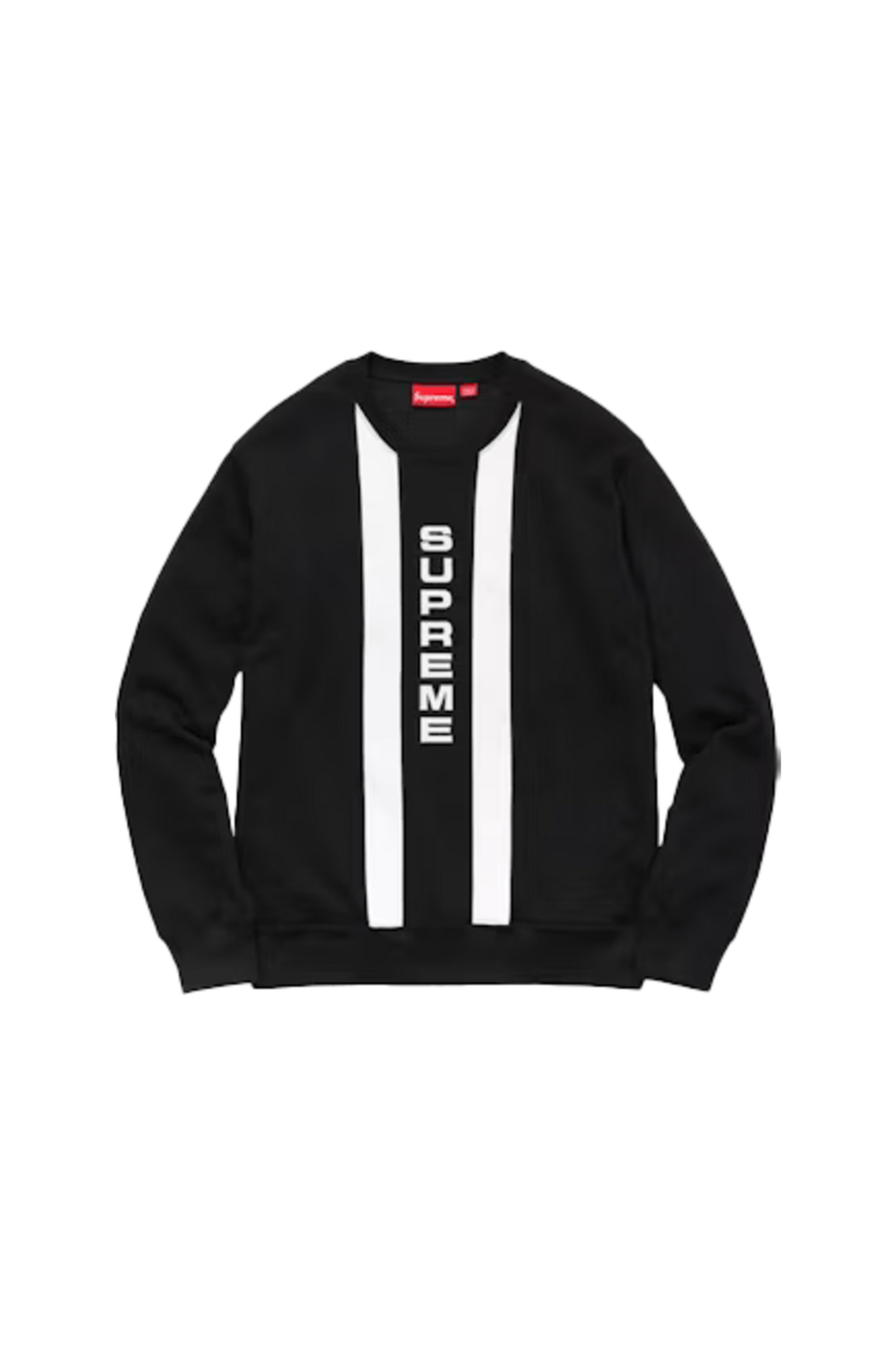 Supreme Vertical Logo Panel Crewneck Black - Qualité Los Angeles
