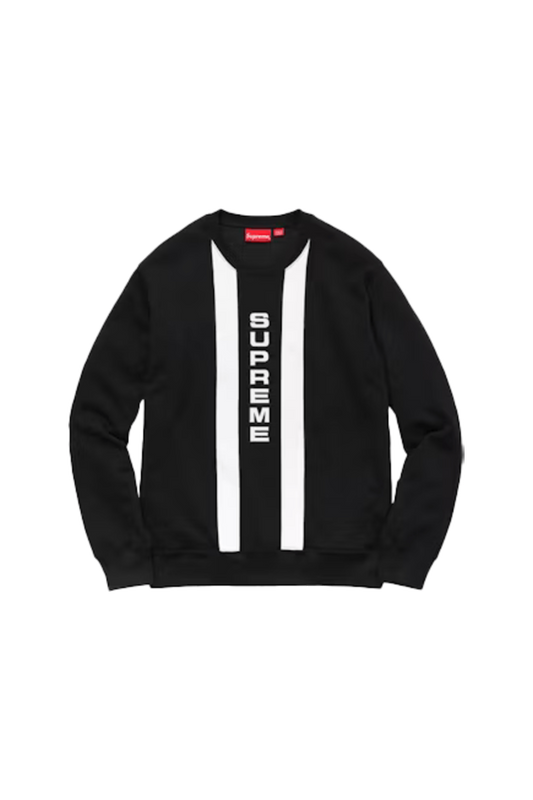 Supreme Vertical Logo Panel Crewneck Black - Qualité Los Angeles