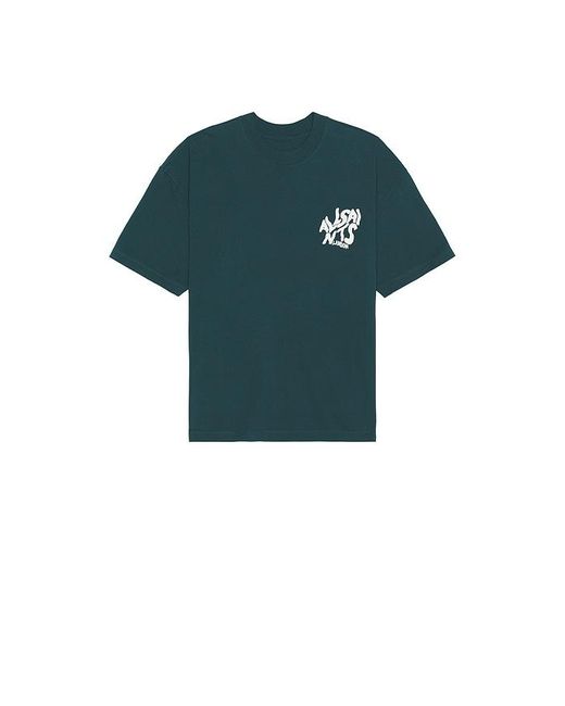 AllSaints Orlando Logo Oversize Graphic T-Shirt Cove Blue