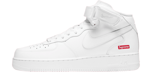 Nike Air Force 1 Supreme Mid White - Qualité Los Angeles