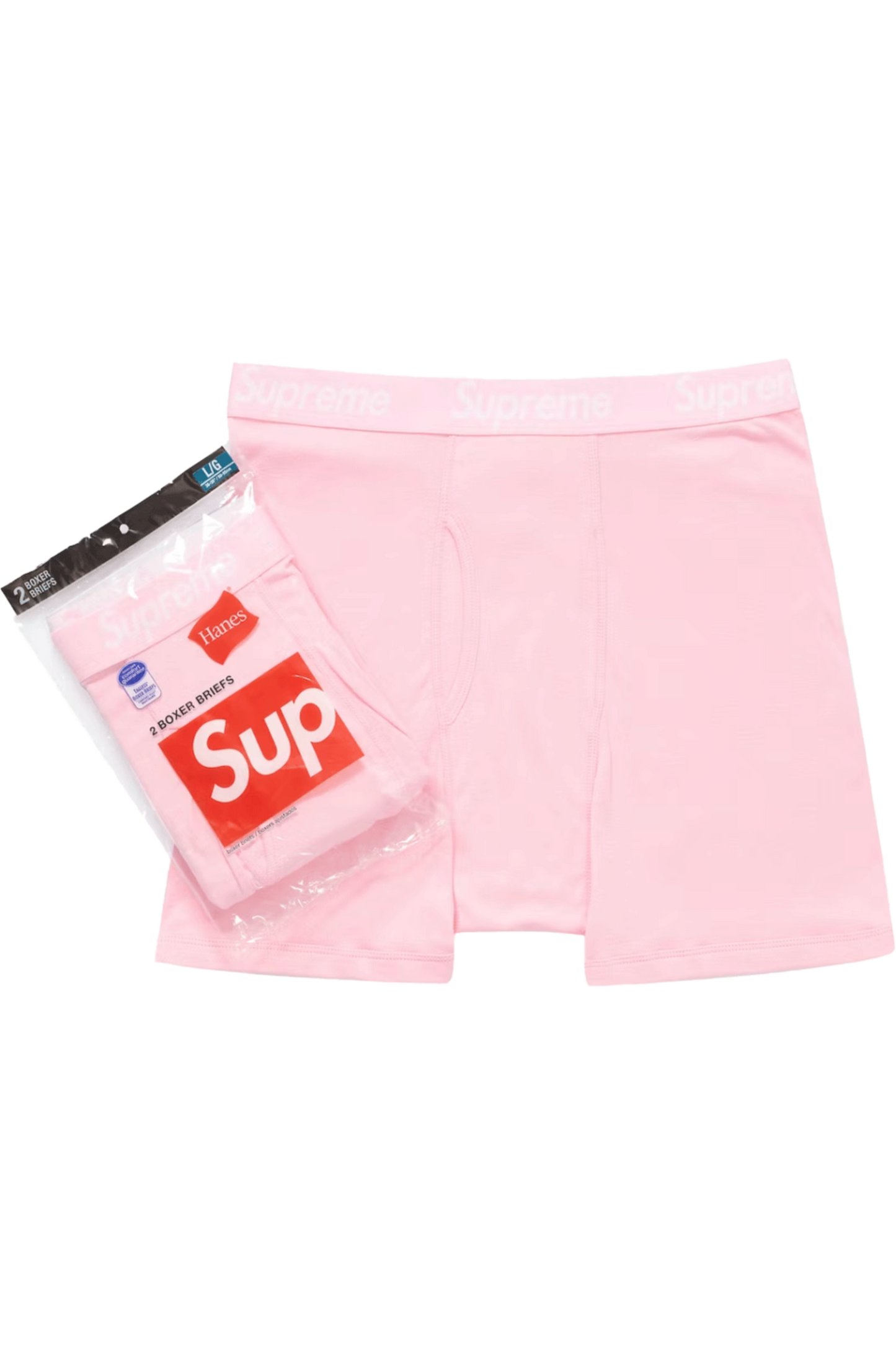 Supreme Hanes Boxer Briefs 2 Pack Pink