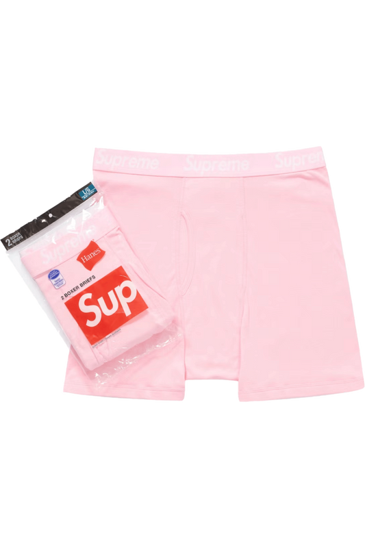 Supreme Hanes Boxer Briefs 2 Pack Pink - Qualité Los Angeles