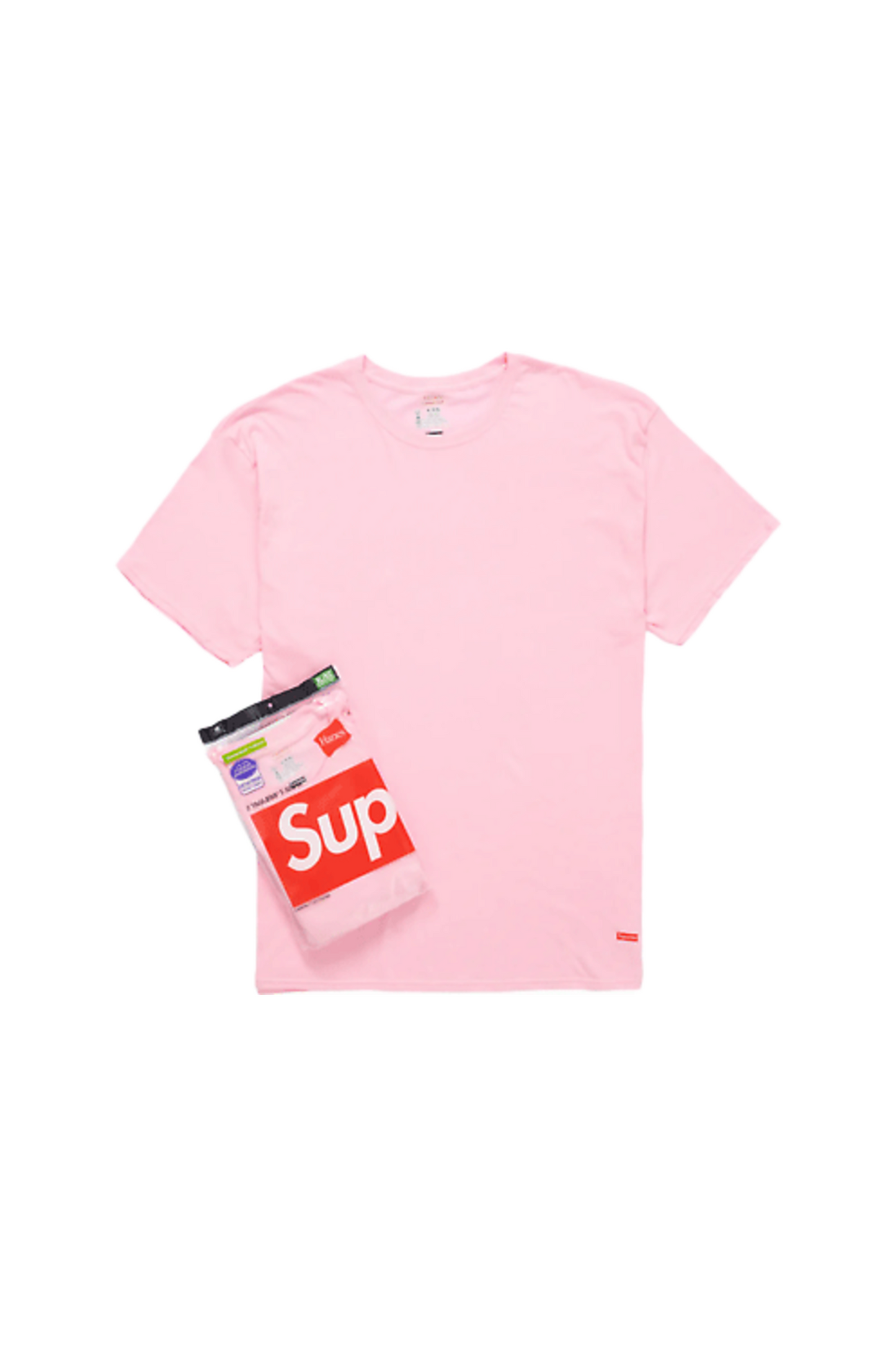 Supreme Hanes Tagless 2 Pack Tee Pink