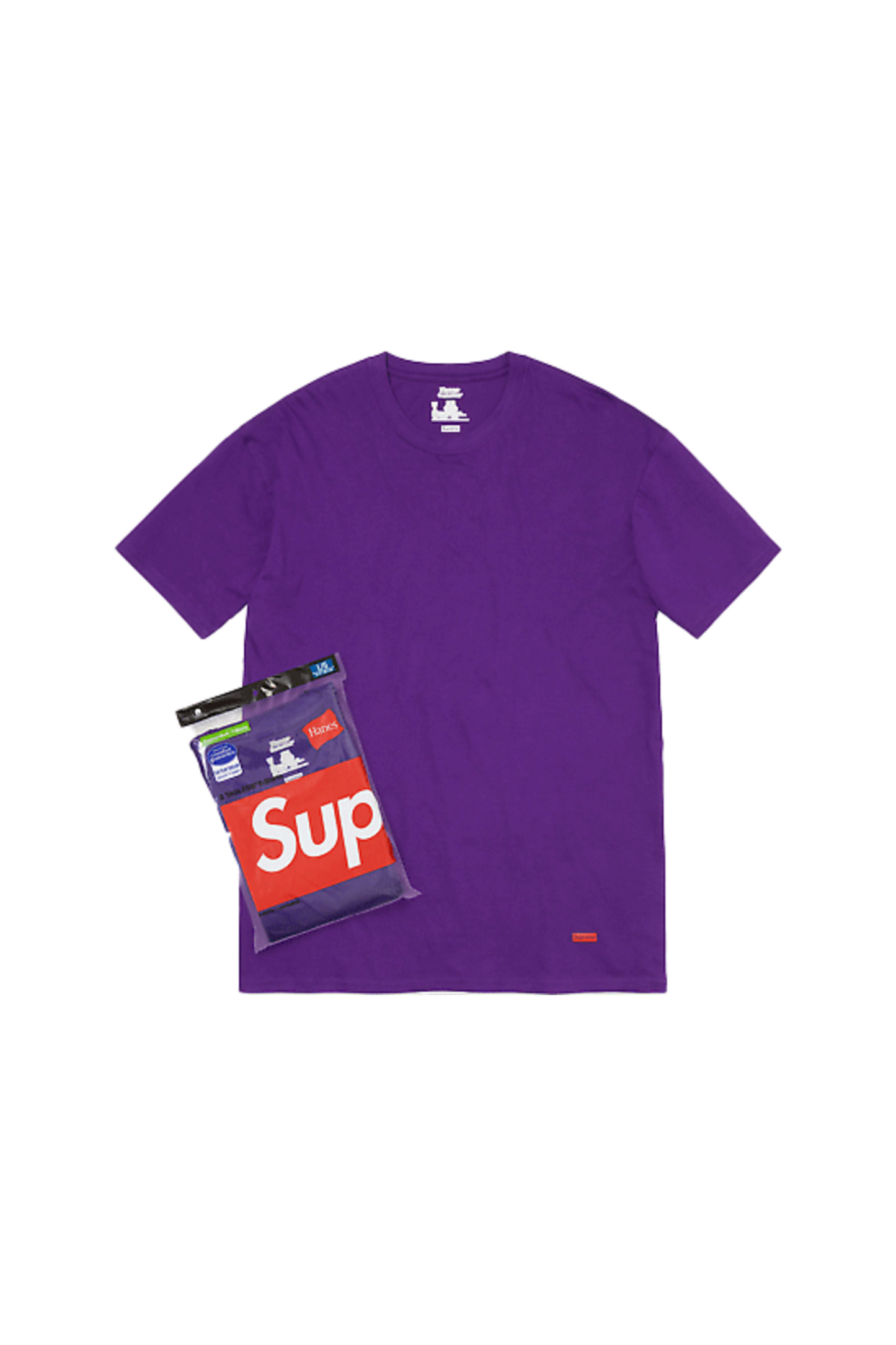 Supreme Hanes Tagless 2 Pack Tee Purple