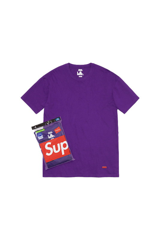 Supreme Hanes Tagless 2 Pack Tee Purple - Qualité Los Angeles