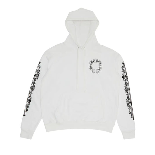 Chrome Hearts Floral Horseshoe Hoodie White