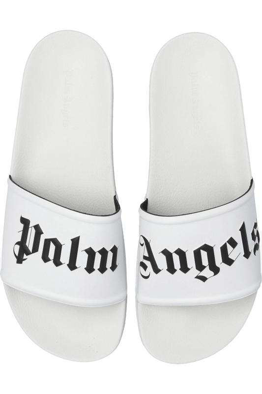 Palm Angels Pool Slides White/Navy