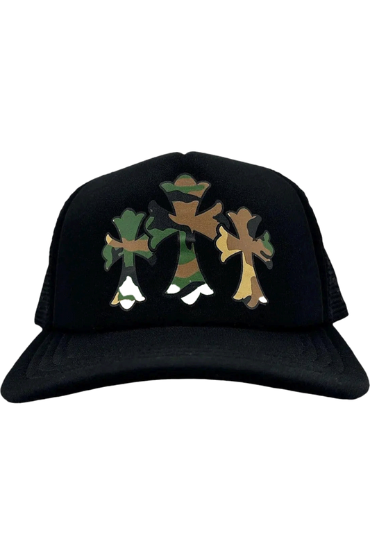 Chrome Hearts Triple Cross Camo Hat - Qualité Los Angeles