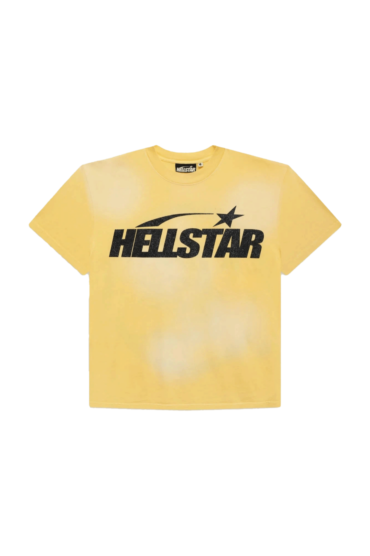 Hellstar Classic Black Glitter Tee Yellow