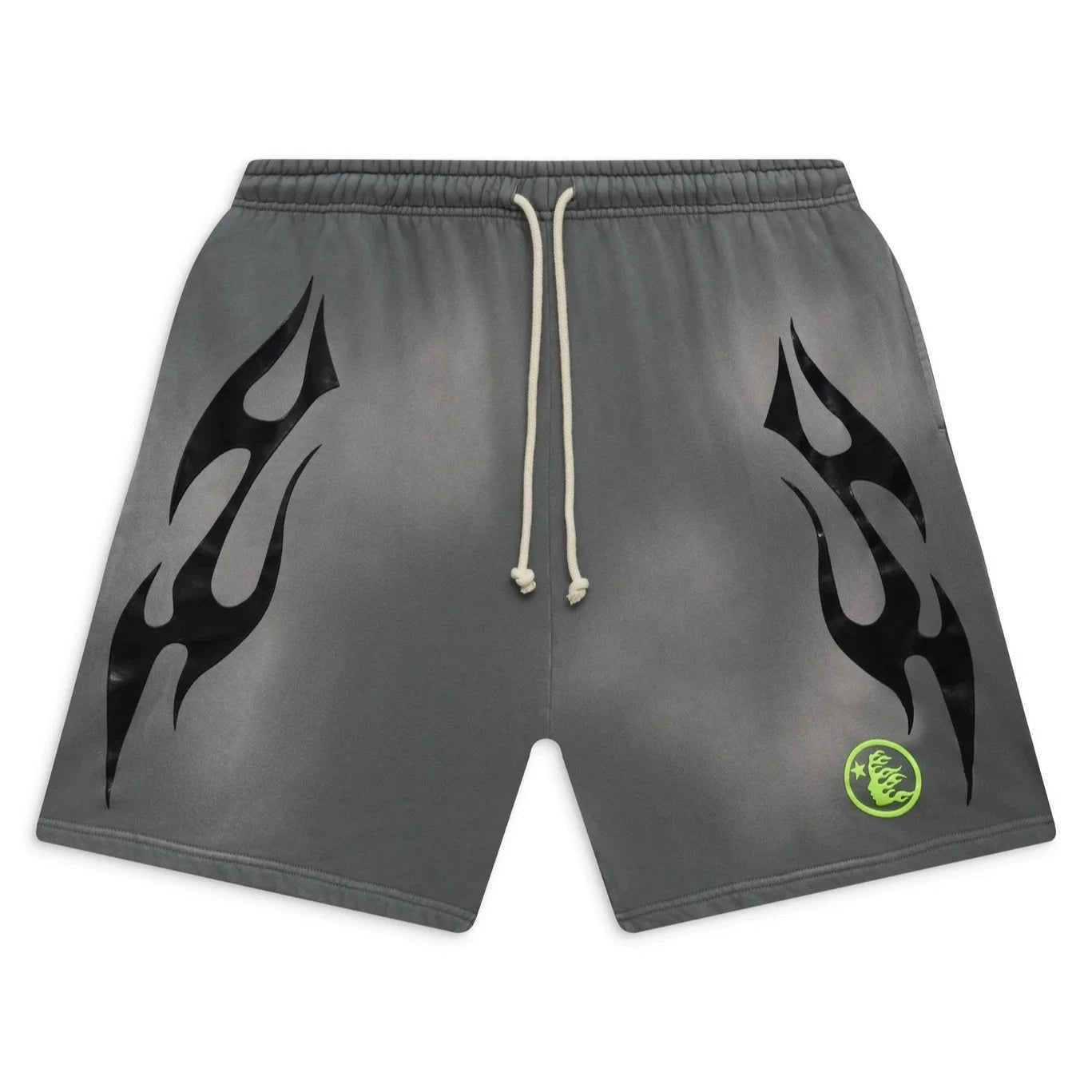 Hellstar Flame Shorts Grey