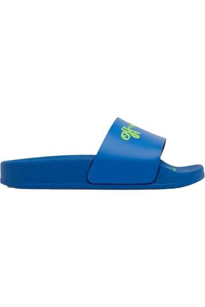 OFF White Pool Slides Blue/Green For Kids