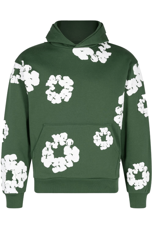 Denim Tears Cotton Wreath Hoodie Green - Qualité Los Angeles