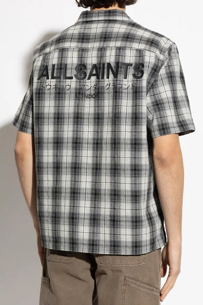 AllSaints Undermono Plaid Button-Up Shirt