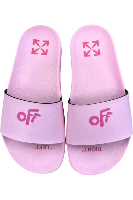 OFF White Pool Slides Pink Fuchsia For Kids