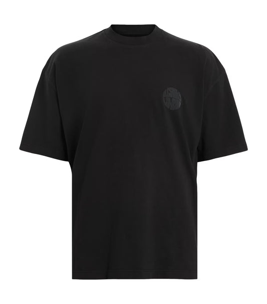 AllSaints Waved Graphic T-Shirt Jet Black