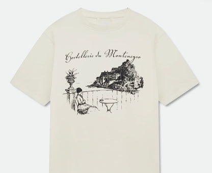 RHUDE MONTENEGRO MORADA TEE WHITE