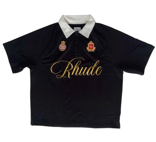 Men's Rhude Script Pique Raglan Polo Shirt