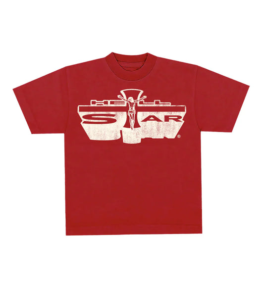 Hellstar Jesus Emblem Tee Shirt Path To Paradise Red