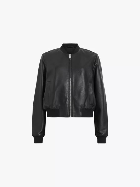 AllSaints Orten Leather Bomber Jacket Women