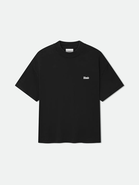 Rhude Classique Mock Neck T-Shirt Black