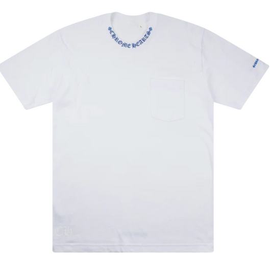 Chrome Hearts Neck Logo Pocket T-Shirt White/Purple