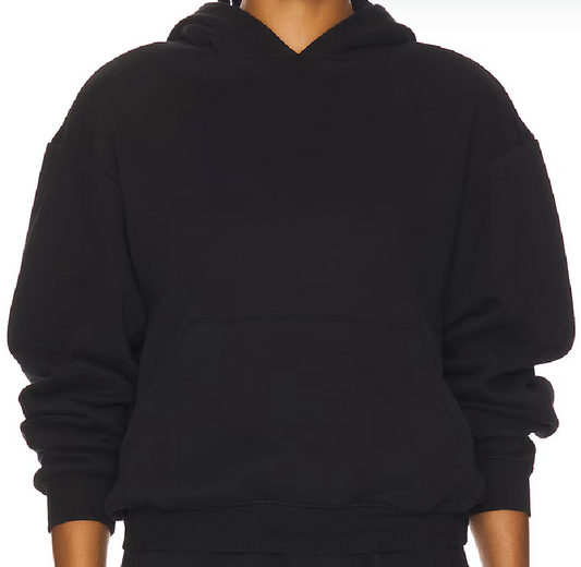 SKIMS Cotton Fleece Pullover Black