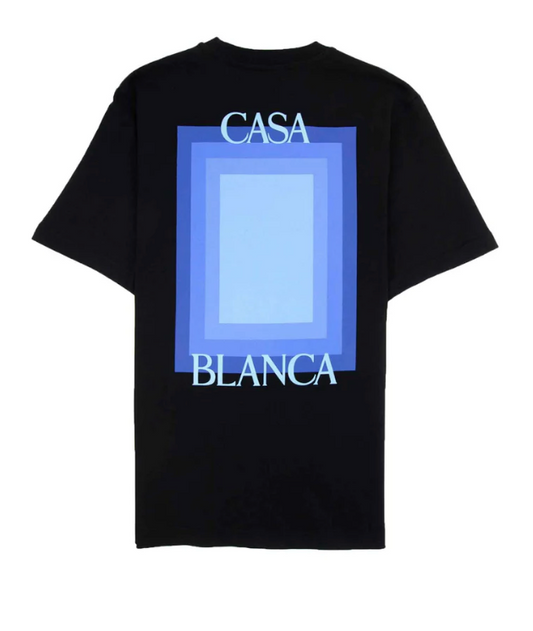 Casablanca Logo Degrade T-Shirt Black